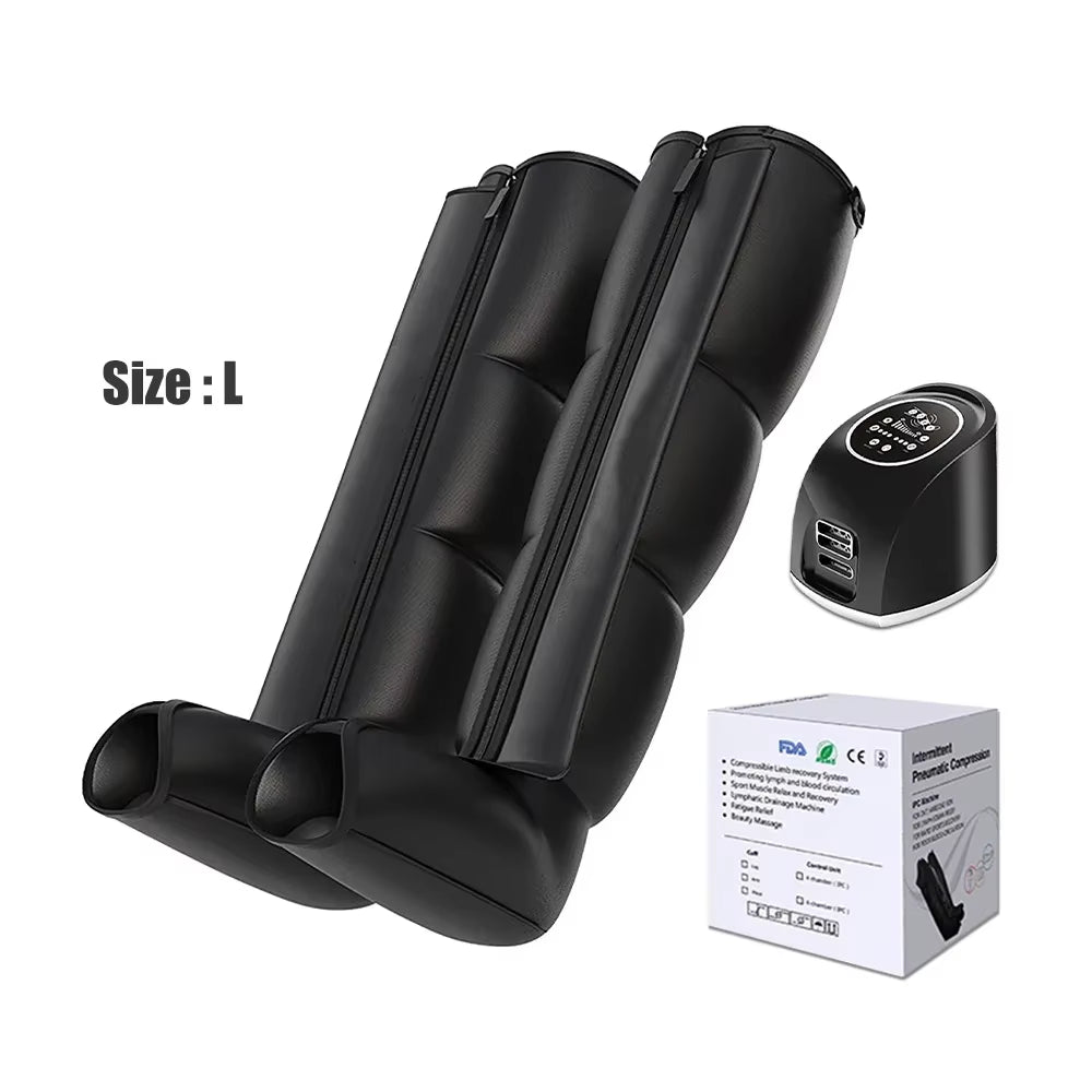 Air Compression Boots Foot Leg Massager Air Pressure Pressotherapy Recovery Lymphatic Drainage Machine Physiotherapy 4 Chamber