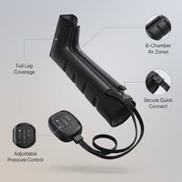 Air Compression Circulation Leg Massage Air Pressure Recovery Boots Power Pump Lymphatic Drainage Device Professional Athletes — infographic