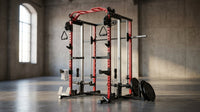 Smith Machine Home Gym, Multi-Function Power Cage with Dual Pulley Cable Crossover System, All-In-One Squat Rack with Smith Bar and Strength Training Attachments for Full-Body Workouts — Lifestyle