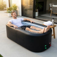 XXL Drop Stitch Ice Bath Tub for Recovery 216 Gal, Compatible with Water Chillers, Cold Plunge Tub with Insulated Lid, Multi-Layer Portable Bathtub for Cold Water Therapy(59In*32.2In*27In) — Lifestyle