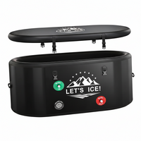 Inflatable Ice Bath Tub Built for Athletes, 216-Gallon Capacity, Insulated Lid, Portable Indoor Outdoor